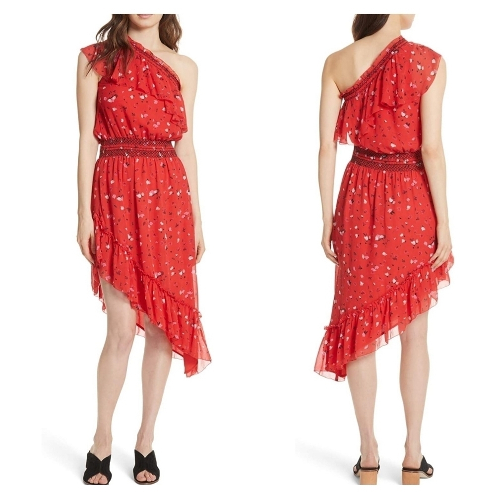 Joie Red Asymmetrical Dress